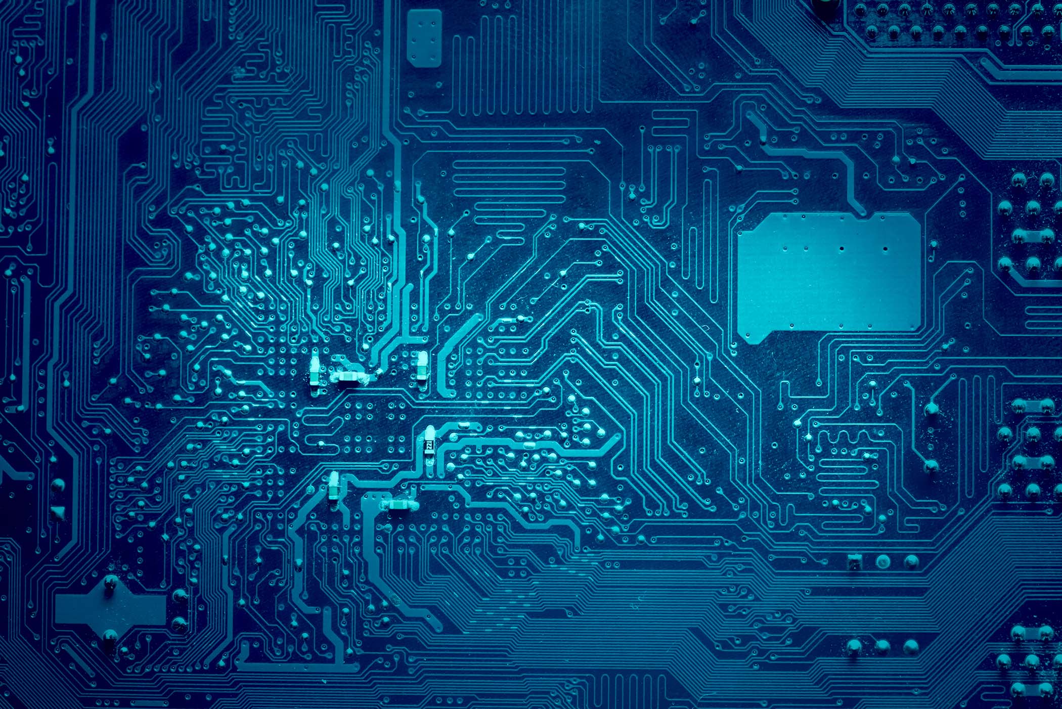 Blue computer electronic circuit